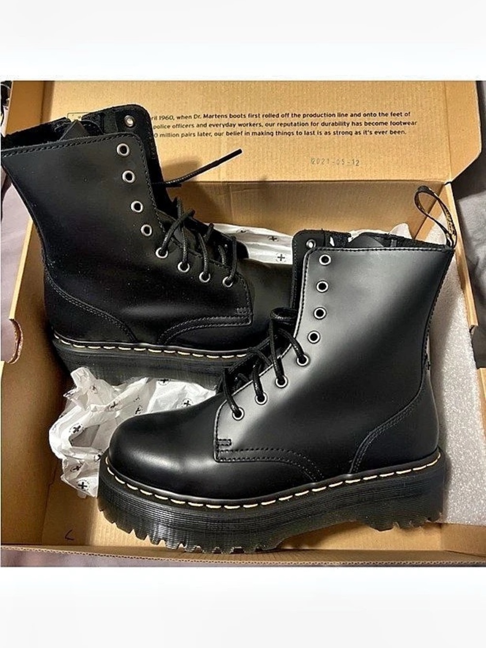 Dr. Martens Jadon Platform Boots Black US 9
